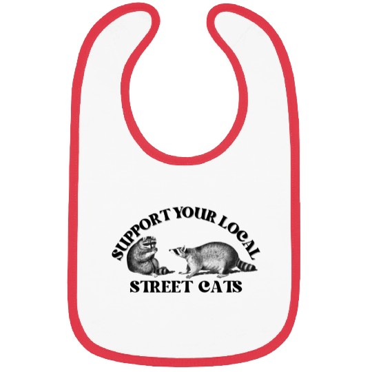 Support Your Local Street Cats Raccoon Bibs