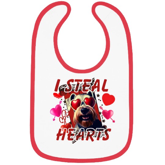 Happy valentine day,I steal hearts puppy lover Bibs
