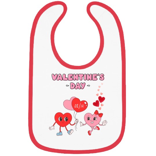 Valentine's Day design Bibs