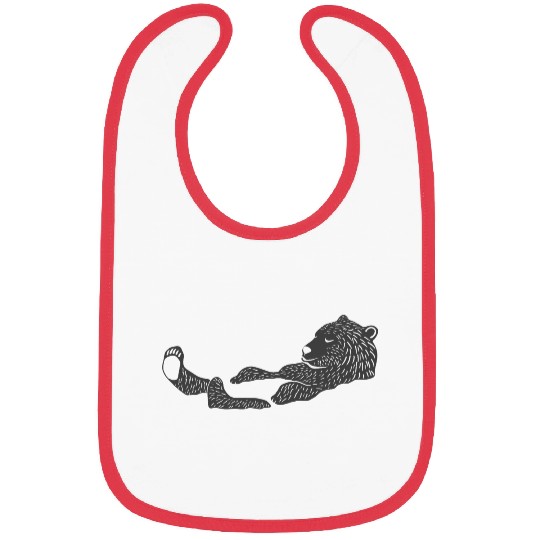 bathing grey bear Bibs