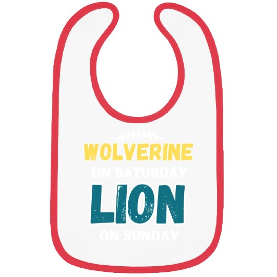 Wolverine On Saturday Lion On Sunday Detroit Bibs