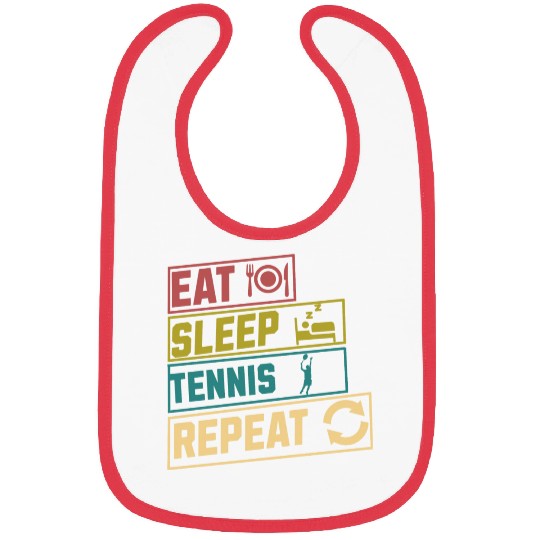 Eat sleep tennis repeat hobby Bibs