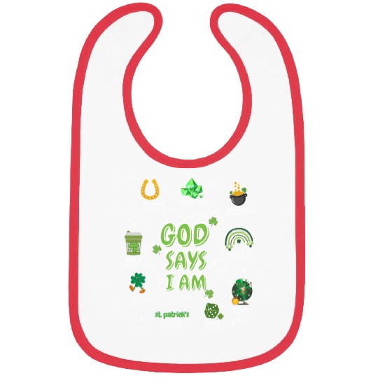 God says i am St. Patricks Day Bibs