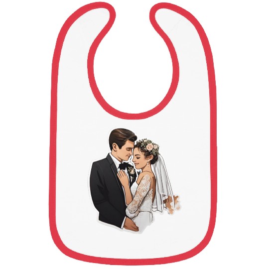 Flat Card Wedding Bibs