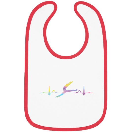 Ballet Dancer Heartbeat EKG Ballerina Bibs