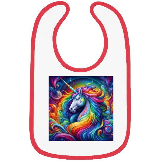 Unicorn rainbow Bibs