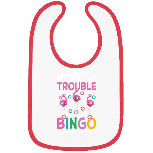 Bingo Game Night Flamingo Bibs