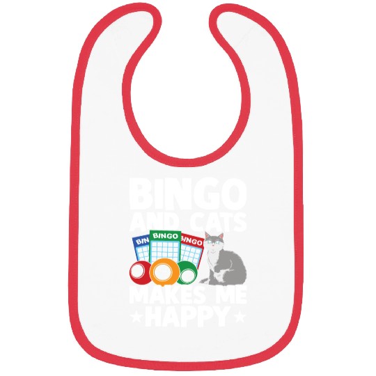 Bingo And Cats Makes Me Happy Bibs