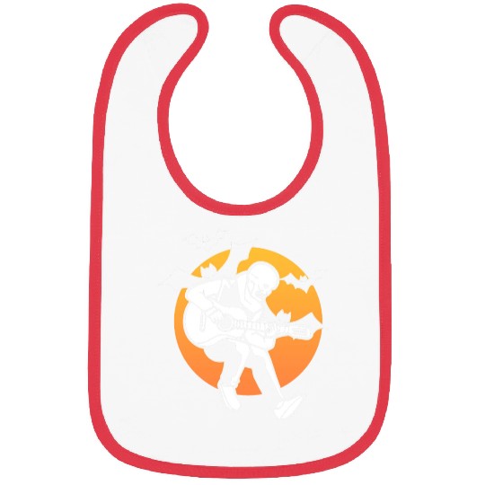 Skeleton Guitar Player Guitar Teacher Bibs