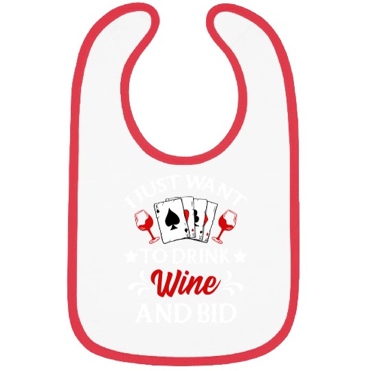 Contract Bridge Card Game Drink Wine Bibs