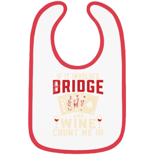 Bridge And Wine Contract Bridge Player Bibs
