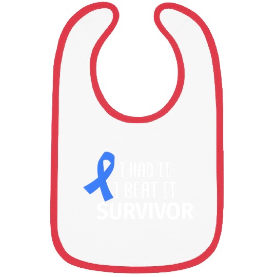 Colon Cancer I Had It I Beat It Survivor Dark Blue Bibs