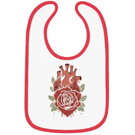 Bloody Rose Gothic Valentines day Bibs