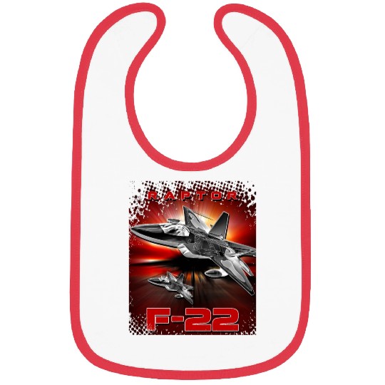 F-22 Raptor Fighterjet Us Air Force Warbird Bibs