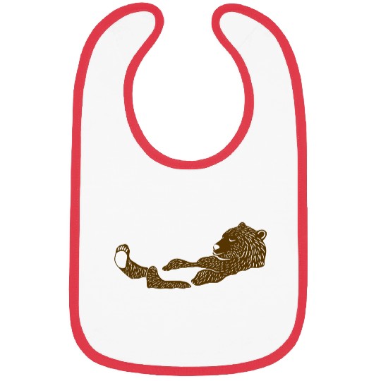 bathing brown bear Bibs