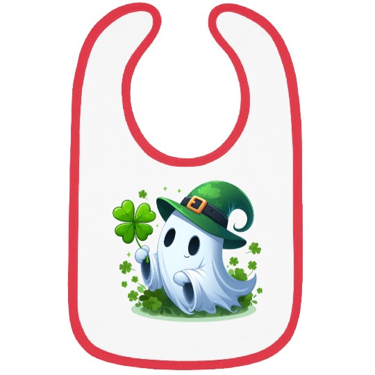 St. Patrick's Day Ghostly Charm Bibs