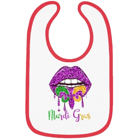 Dripping Mardi Gras Bibs