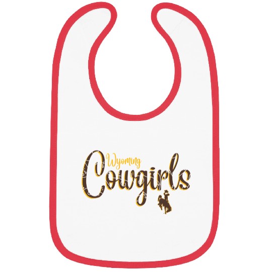 Wyoming Cow 'S Floral Script Bibs