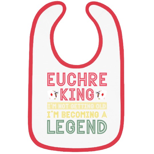 Euchre card funny euchre king Bibs