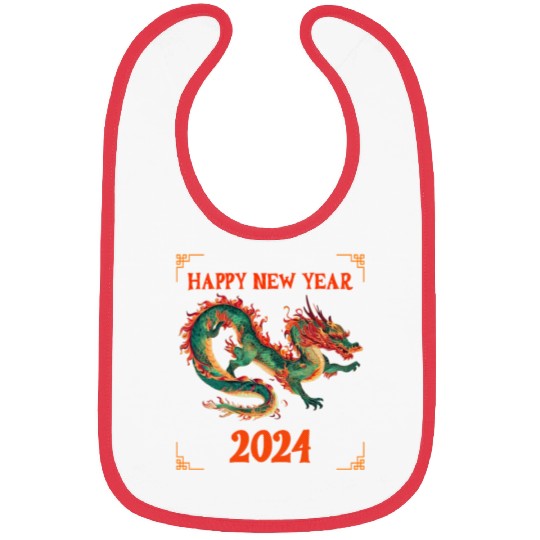 Fantasy Dragon: Happy New Year 2024 Bibs