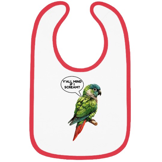 Green Cheeked Conure Meme Bibs