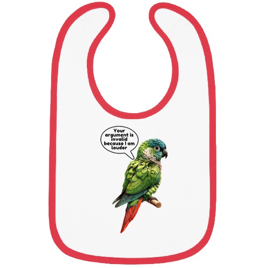 Green Cheek Conure Meme Funny Conure Parrot Bibs