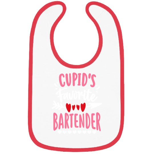 Cupid's Favorite Bartender Valentines Day Matching Bibs