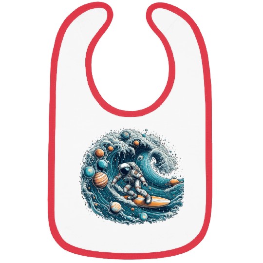 astronaut on the waves Bibs