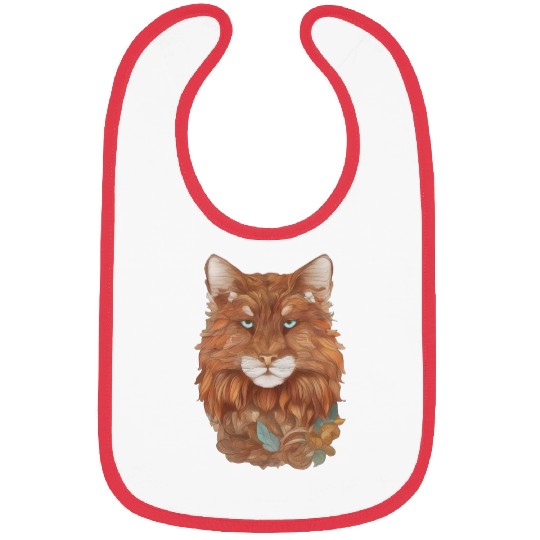 Lion's Grace: Cat-Inspired Design Bibs