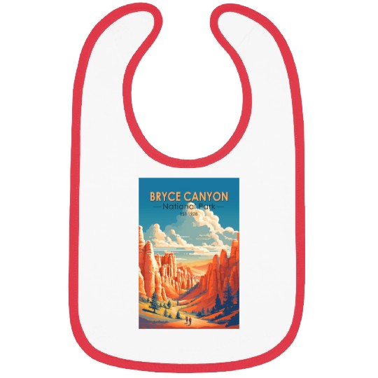 Bryce Canyon National Park Travel Art Vintage Bibs