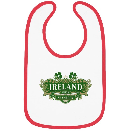 St Patrick's Design Ireland Irish Shamrock Luck Bibs