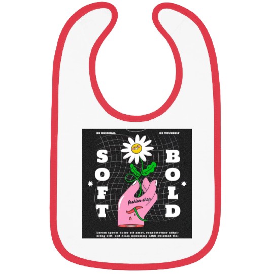 Soft bold with flower Bibs