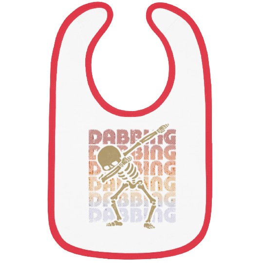 Dabbing Skeleton Type Rainbow Bibs