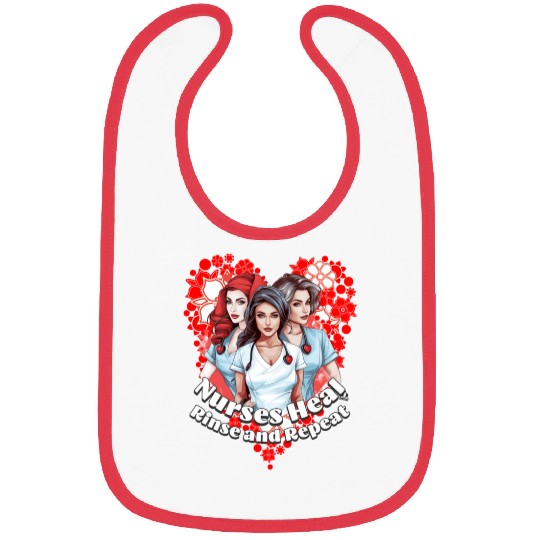 Nurses Heal, Rinse and Repeat - Nurses' Day Bibs