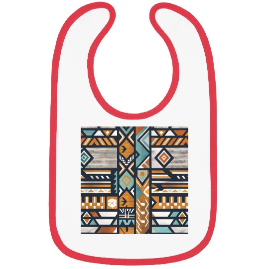 Urban Tribal Pattern - Aztec - Concrete and Wood Bibs