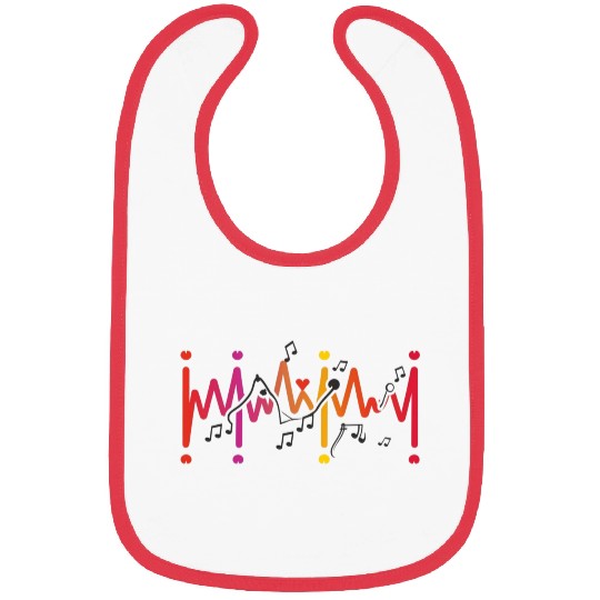 Valentine's day heartbeat Bibs