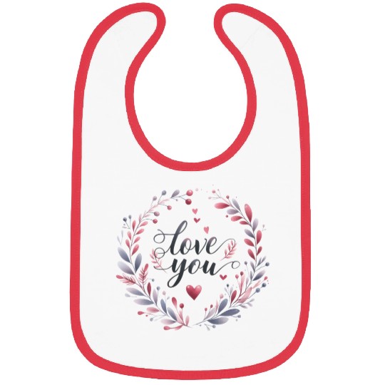 Love you typography Bibs design
