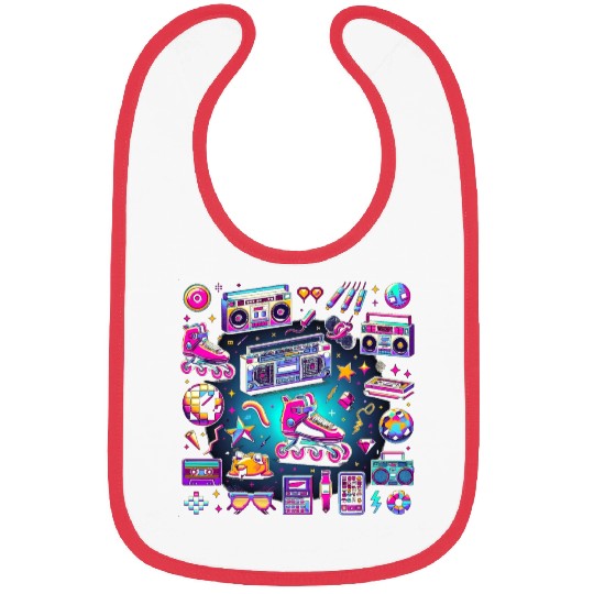 Neon 90s Throwback Bibs