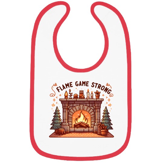 Fireplace: Flame Game Strong Bibs