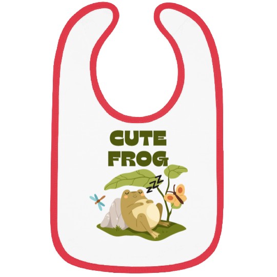 Green Enjoy Life Frog Bibs