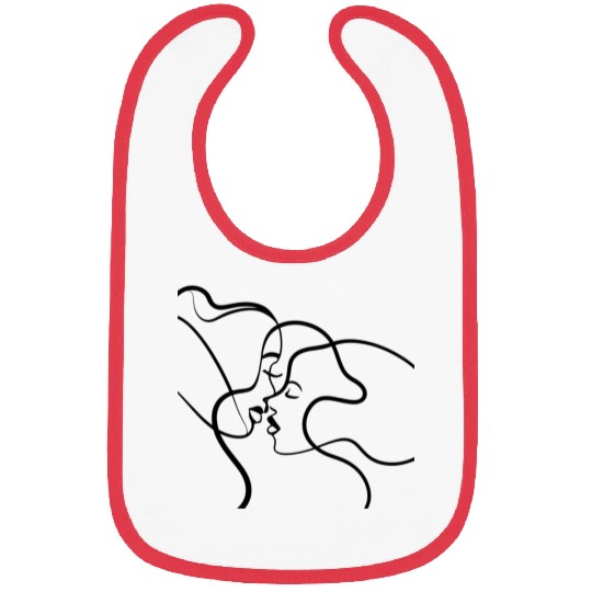 Lesbian Couple Line Art Bibs
