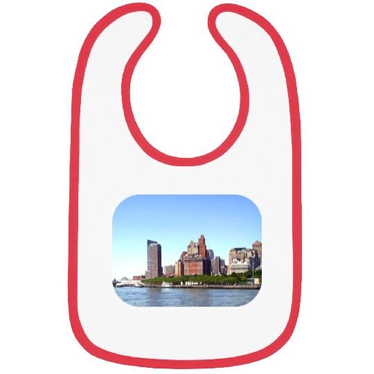 Manhattan NY - Manhattan Skyline on a Clear Day Bibs