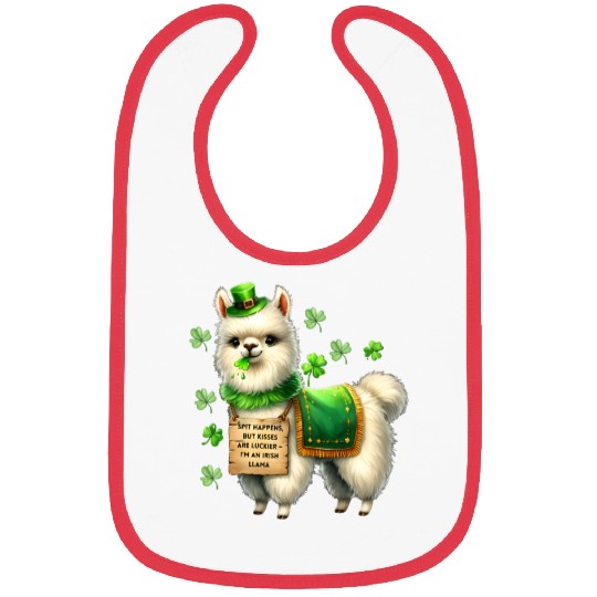 Irish LLAMA lucky charm Bibs