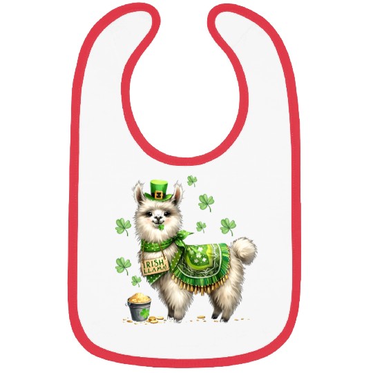Irish LLama St Patrick Day Bibs