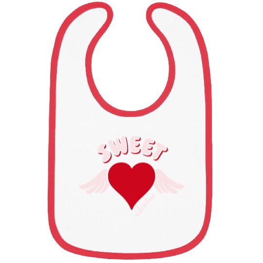 Sweet Valentine Valentine's Day Heart Cupid Wings Bibs