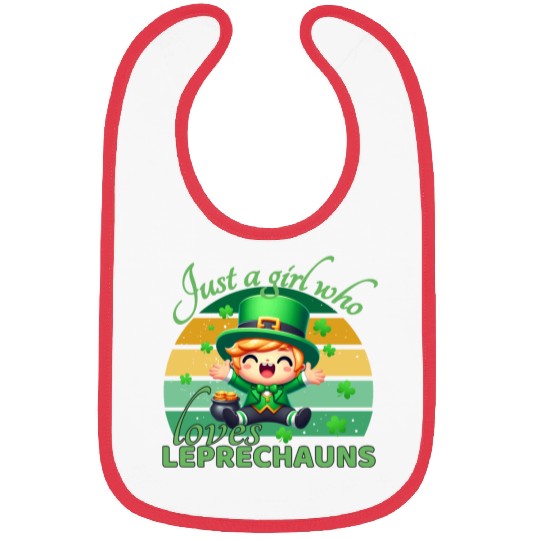 Just A Girl Who Loves Leprechauns Bibs