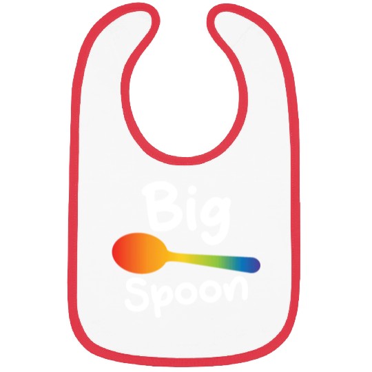 Big Spoon LGBT Pride Gay Lesbian Couple Matching Bibs