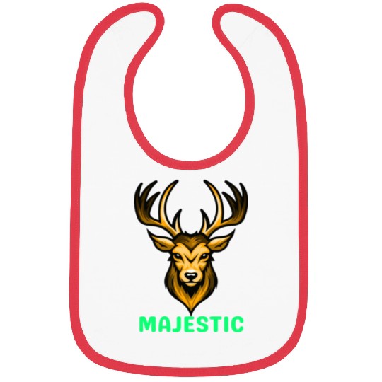 Black and Yellow Illustrative Deer Animal Logo Bibs