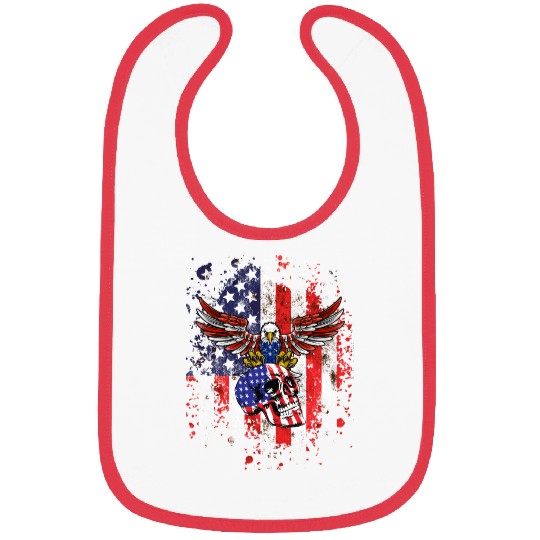 American eagle skull Bibs