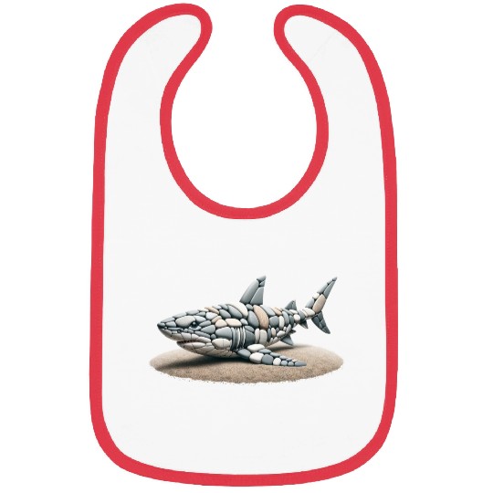 Serene Pebble Art Great White Shark Bibs